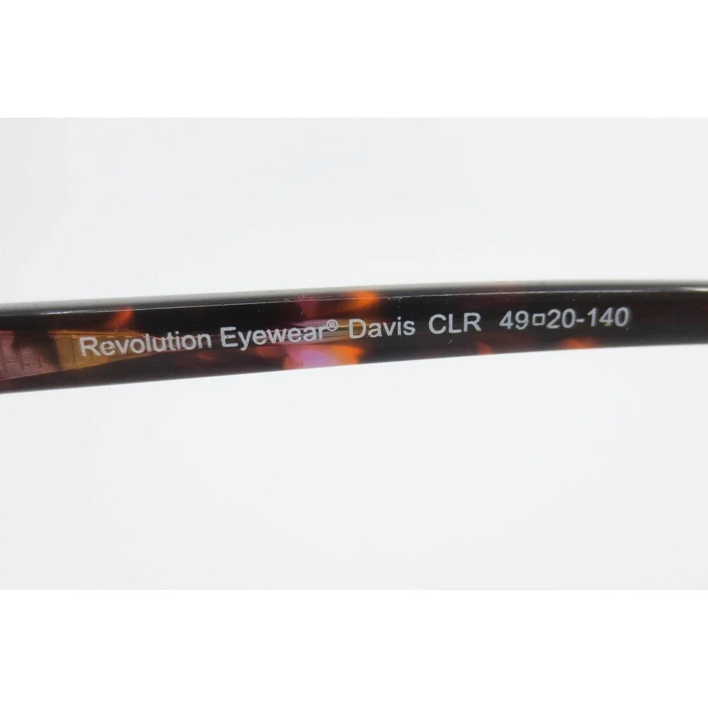 Revolution Eyewear Davis CLR Clear Tortoise Round Eyeglass Frames 49-20-140